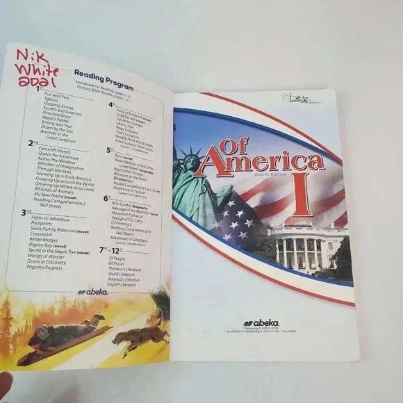 Abeka Of America 1 Student Textbook 5th Grade Reading Curriculum Homeschool Book - Picture 7 of 11